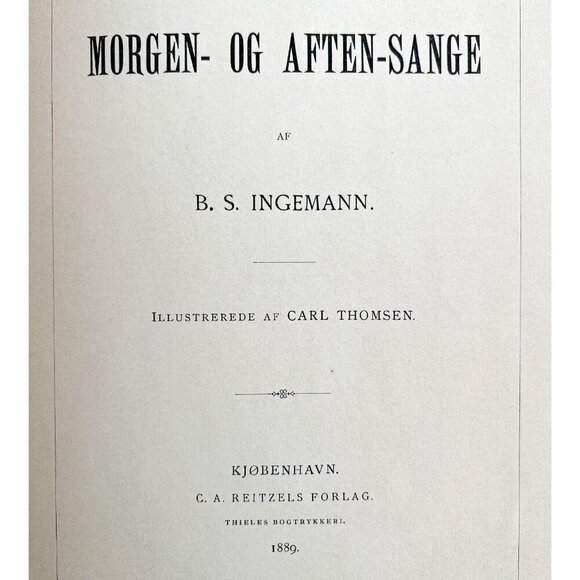 Morning And Evening Songs 1889 Victorian First Edition Gilded Rare Danish HC HBS - Picture 6 of 6